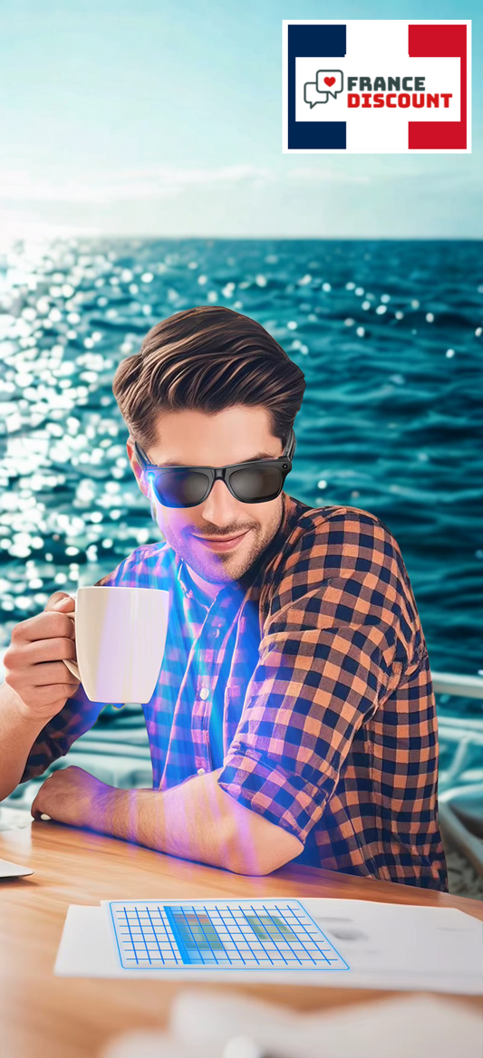 Lunettes Connectées IA 4K — Caméra, Bluetooth & Assistant Vocal