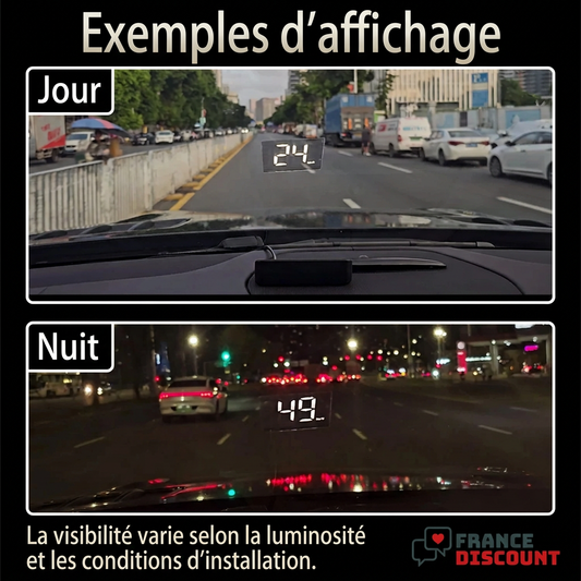 Photos fournisseur de l’affichage du M2 de jour et de nuit, explications en français