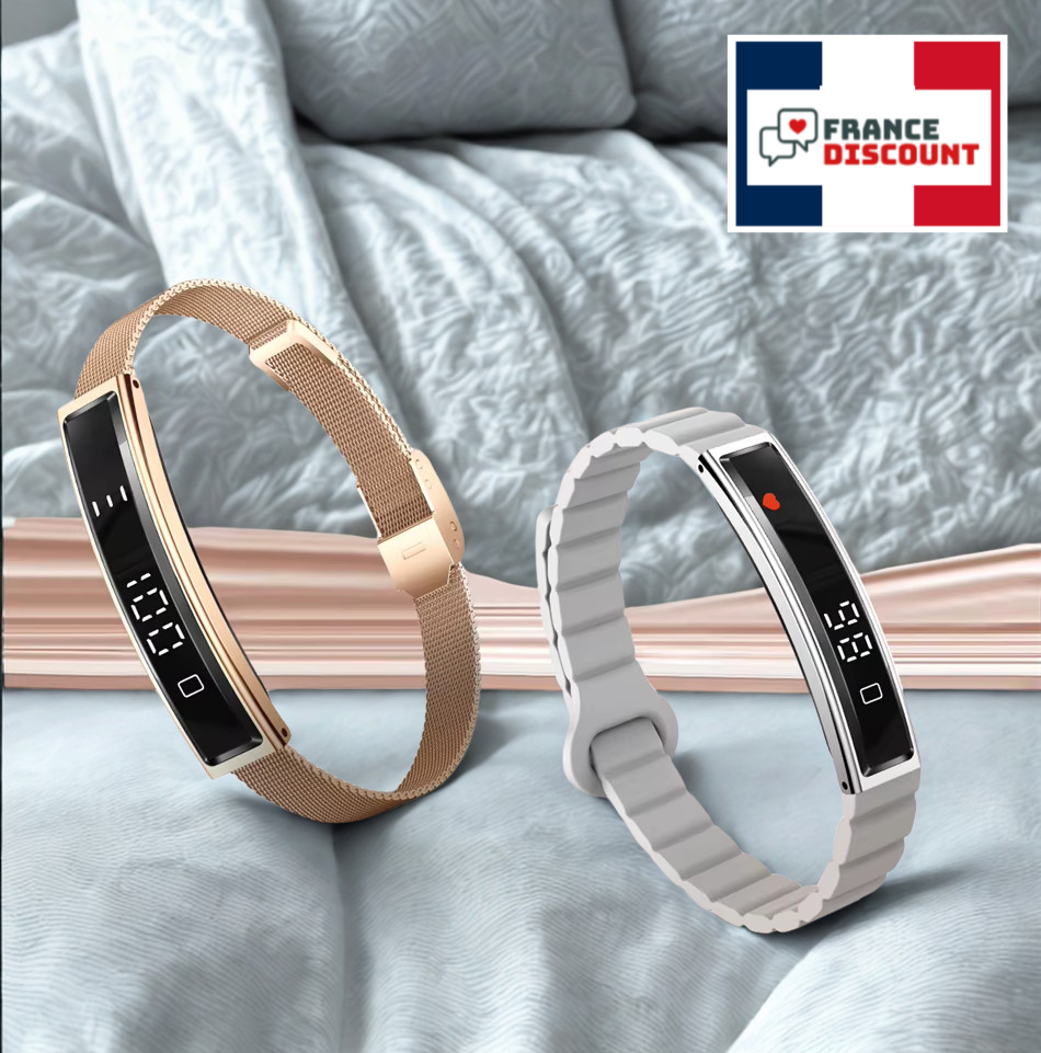 Bracelet Connecté Sport & Santé — Suivi Sommeil, Cardio & Podomètre