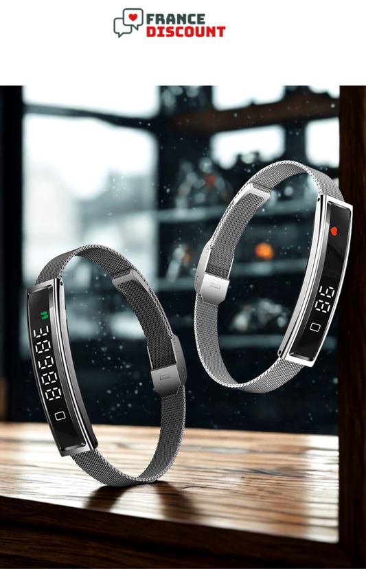 Bracelet Connecté Sport & Santé — Suivi Sommeil, Cardio & Podomètre