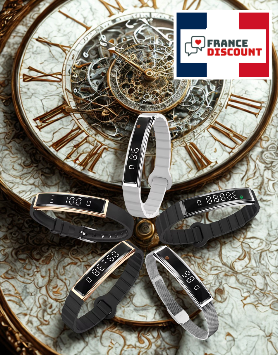 Bracelet Connecté Sport & Santé — Suivi Sommeil, Cardio & Podomètre