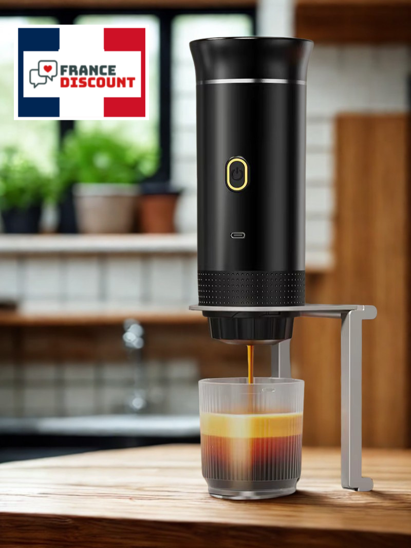 Cafetière Expresso Électrique Portable 3 en 1 — Capsules & Café Moulu