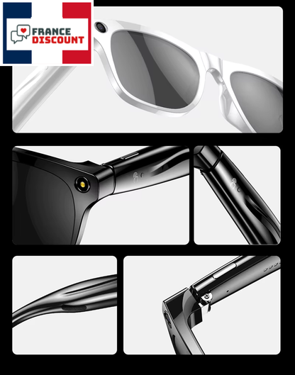Lunettes Connectées IA 4K — Caméra, Bluetooth & Assistant Vocal