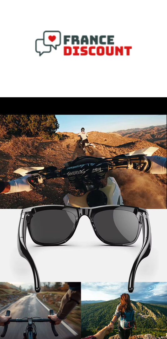 Lunettes Connectées IA 4K — Caméra, Bluetooth & Assistant Vocal