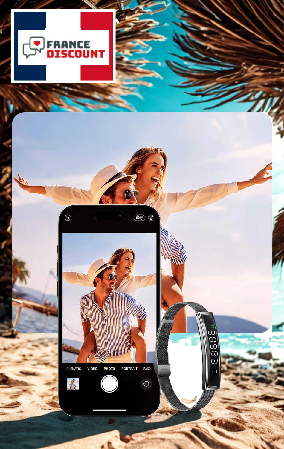 Bracelet Connecté Sport & Santé — Suivi Sommeil, Cardio & Podomètre