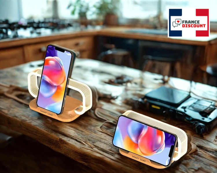 Chargeur Sans Fil Rapide avec Veilleuse LED — Sécurité & Confort