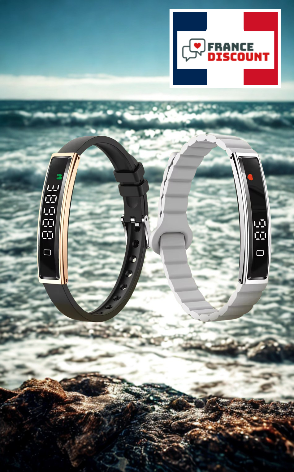 Bracelet Connecté Sport & Santé — Suivi Sommeil, Cardio & Podomètre