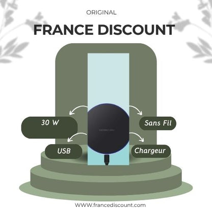Station de Charge Sans Fil 30W Ultra-Rapide — Chargeur Dragon W9