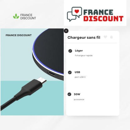 Station de Charge Sans Fil 30W Ultra-Rapide — Chargeur Dragon W9
