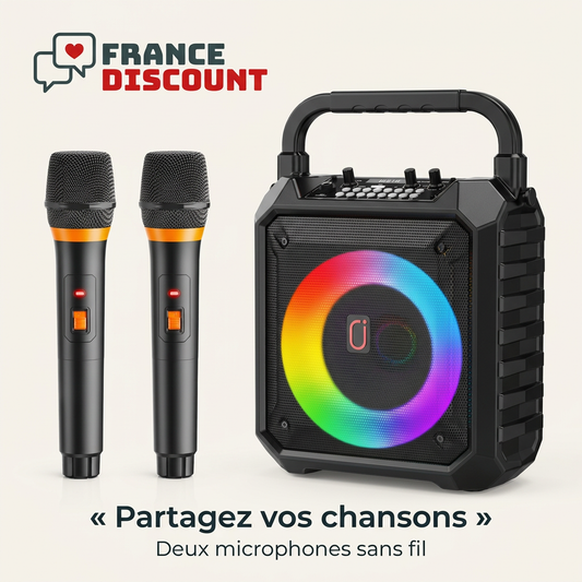 Deux microphones sans fil pour chanter à deux