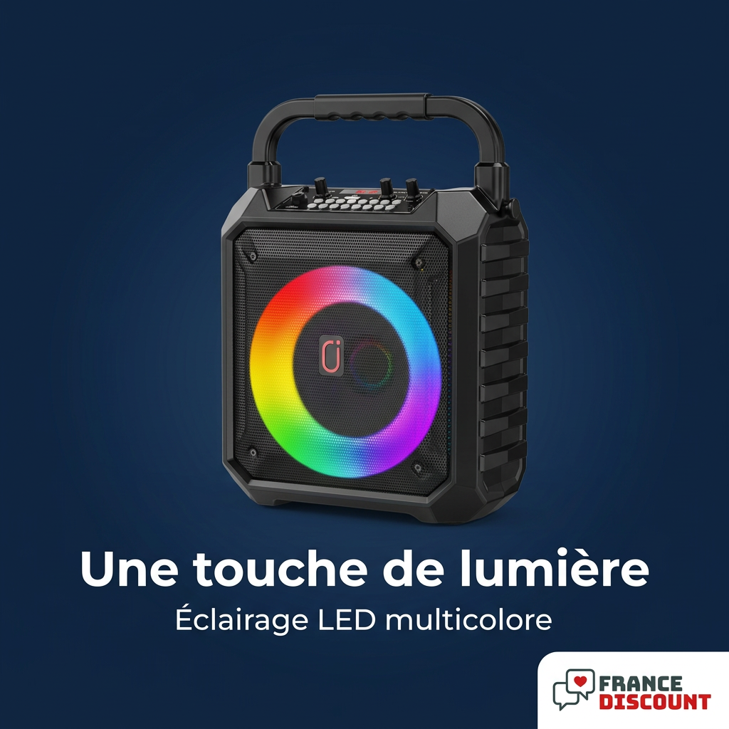 Éclairage LED multicolore de l’enceinte