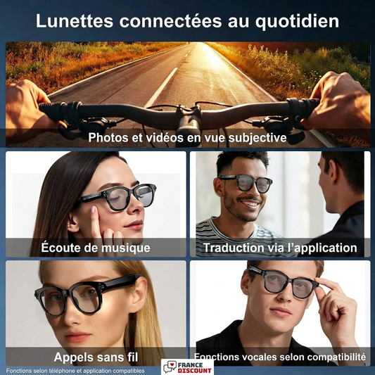 Montage fournisseur des usages des lunettes, textes français