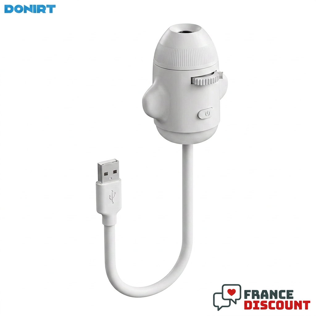 Projecteur fusée blanc avec logo France Discount