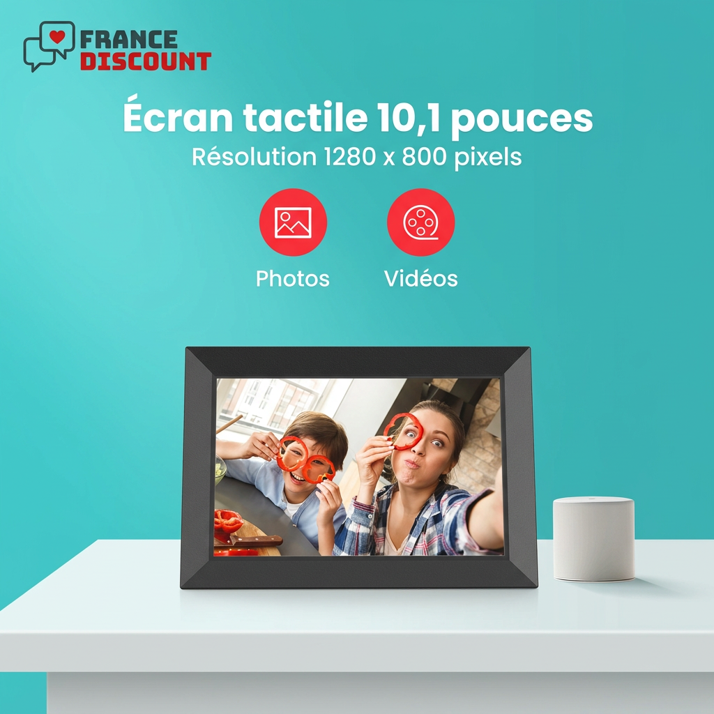 Écran tactile 10,1 pouces et résolution 1280 × 800 pixels